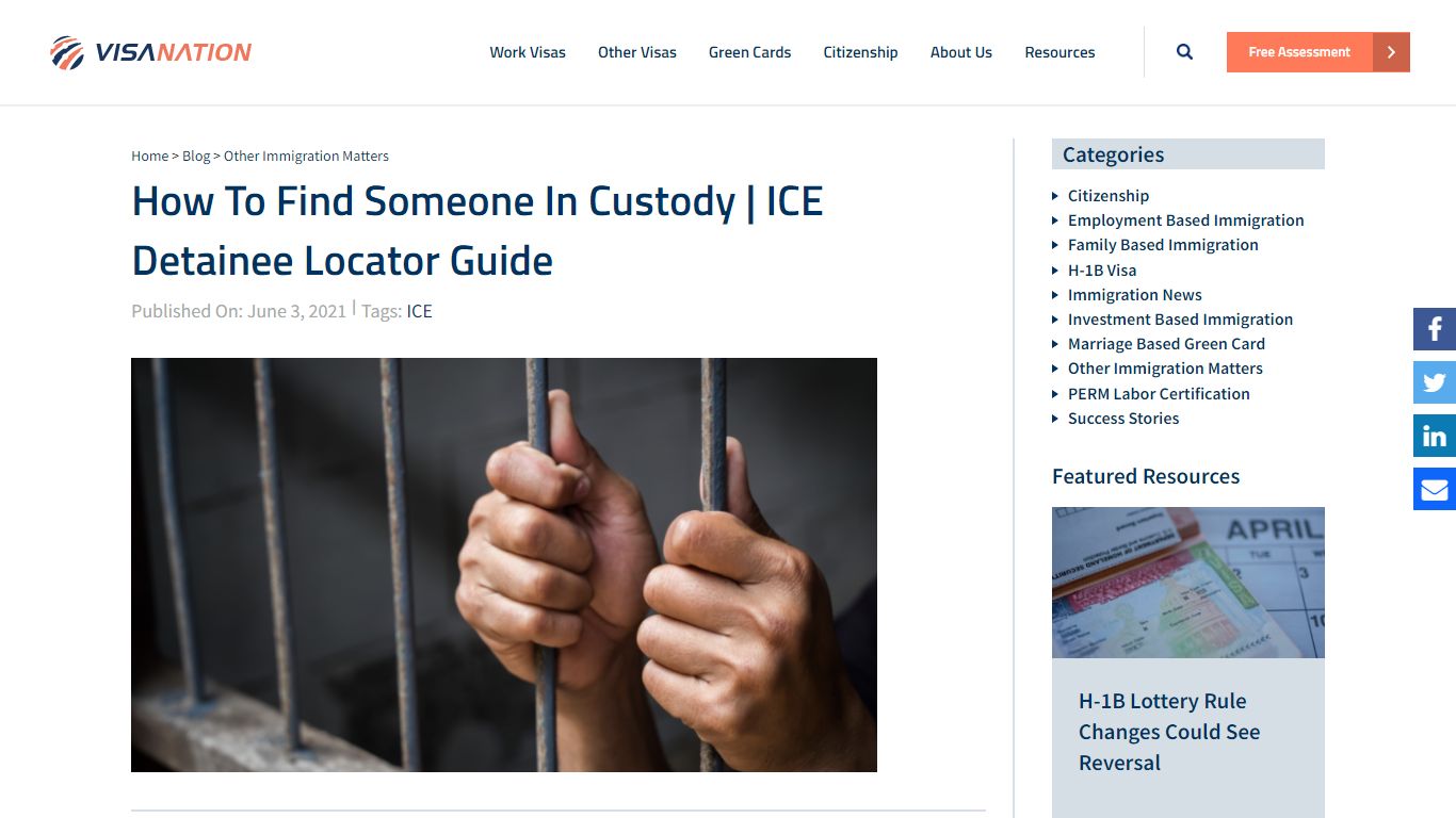 How to Use the ICE Detainee Locator to Find Someone in Custody - VisaNation